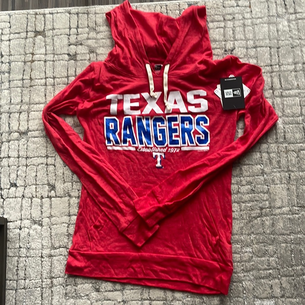 Texas rangers genuine merchandise hooded long sleeve